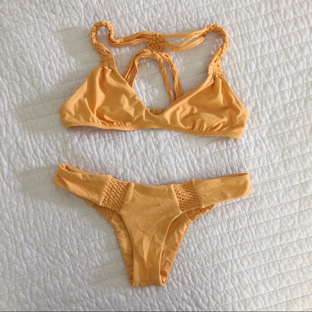 Frankie's Bikinis Yellow/Orange Swim Bikini